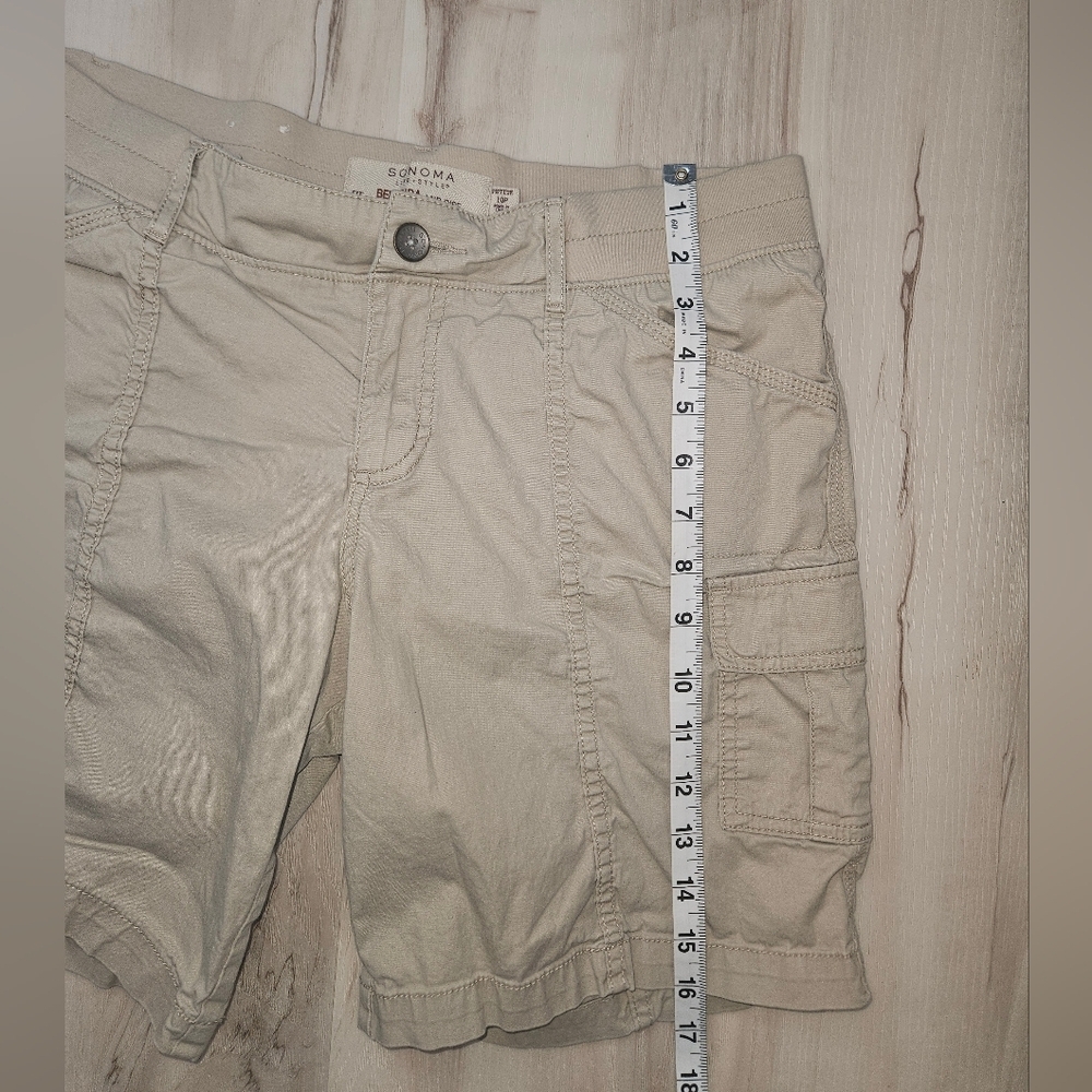 Women’s Bermuda Shorts Bundle Size 10 White Stag Sonoma Cargo Black Khaki - Picture 9 of 16
